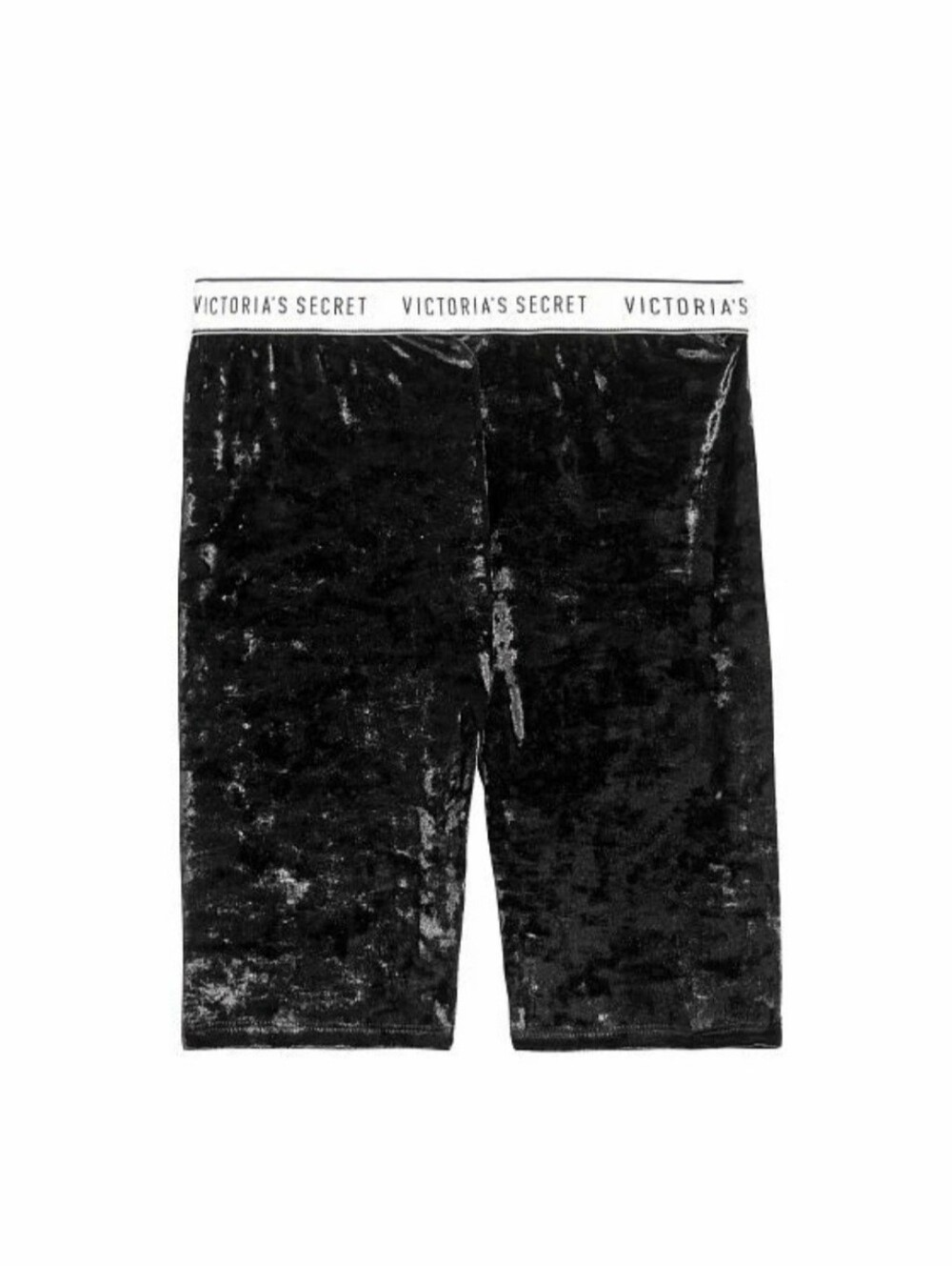 Victoria's Secret Black Crushed Velvet Shorts